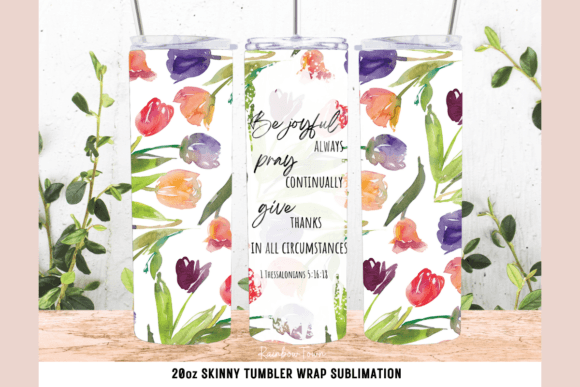 Christian Spring 20 Oz Tumbler Wrap Graphics for Crafts