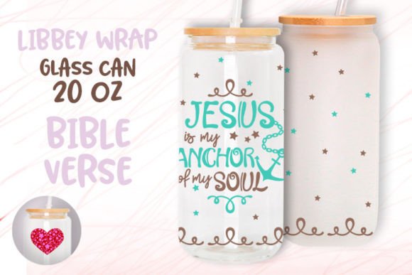 Jesus is My Anchor of My Soul 20oz Glass Graphics