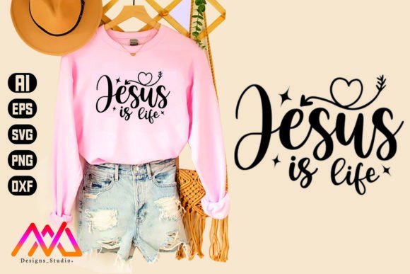 Jesus Life Graphics for Faith-Based Crafts and Editorial Content