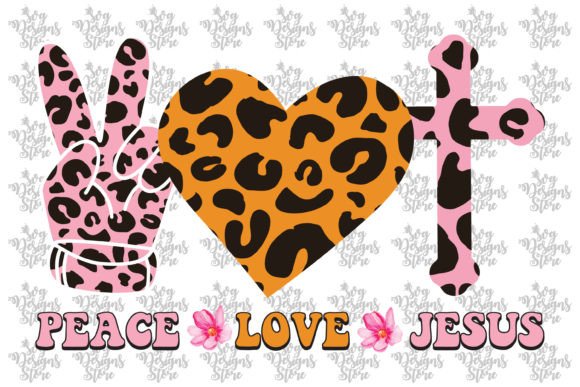Peace Love Jesus Graphics for Faith Crafts